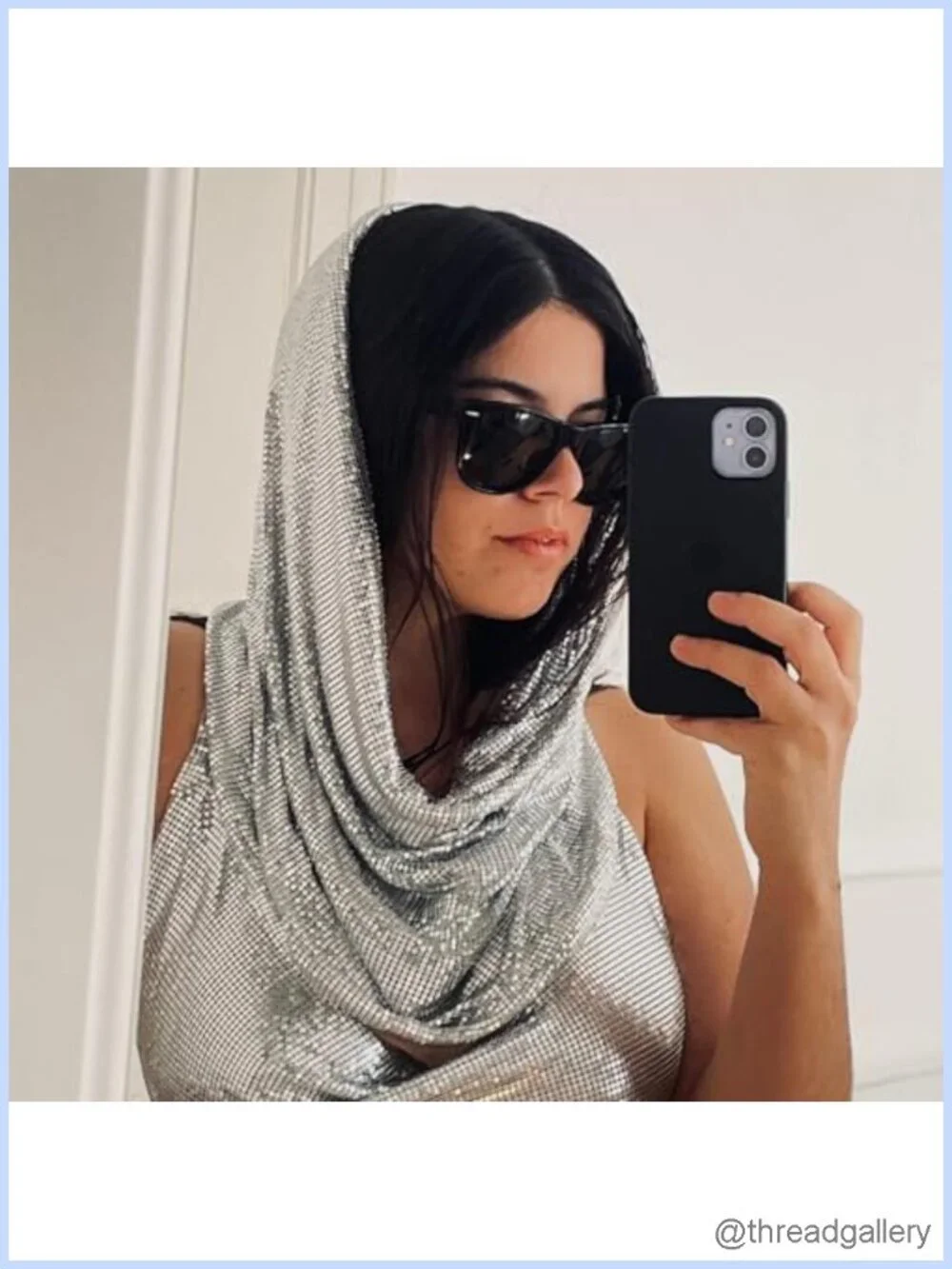 Metallic Sequins Hijab Head Scarf Hair Wrap Turban Headwear for Women